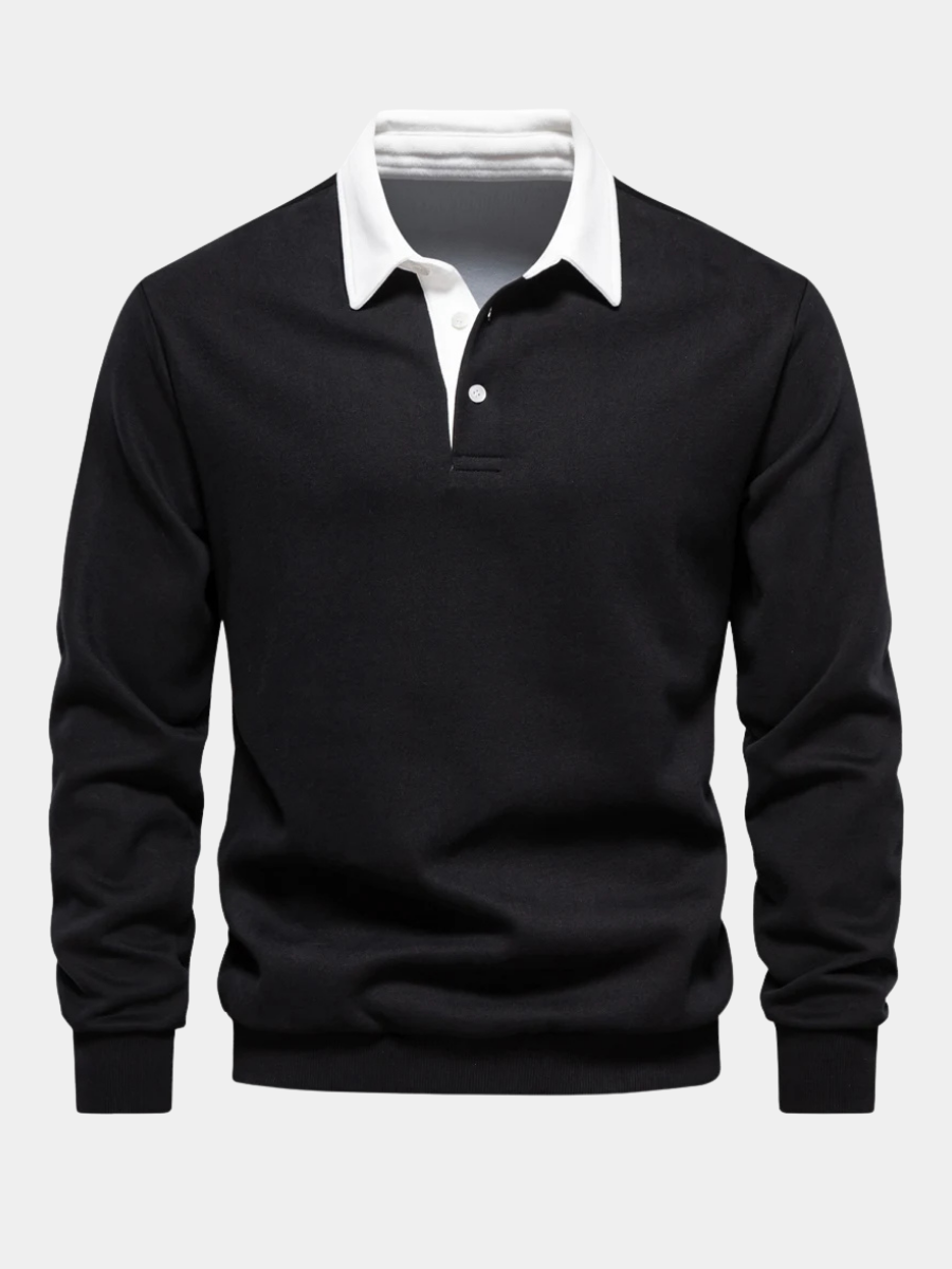Image of Axel | Men's Long Sleeve Polo Sweater
