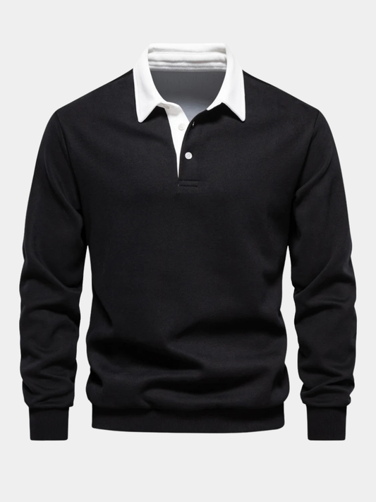 Image of Axel | Men's Long Sleeve Polo Sweater