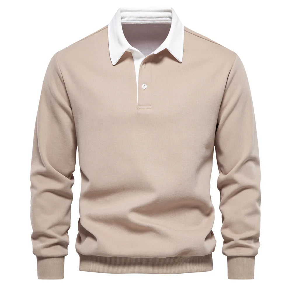 Image of Axel | Men's Long Sleeve Polo Sweater