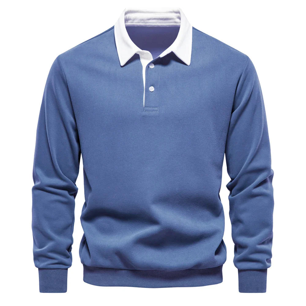Image of Axel | Men's Long Sleeve Polo Sweater