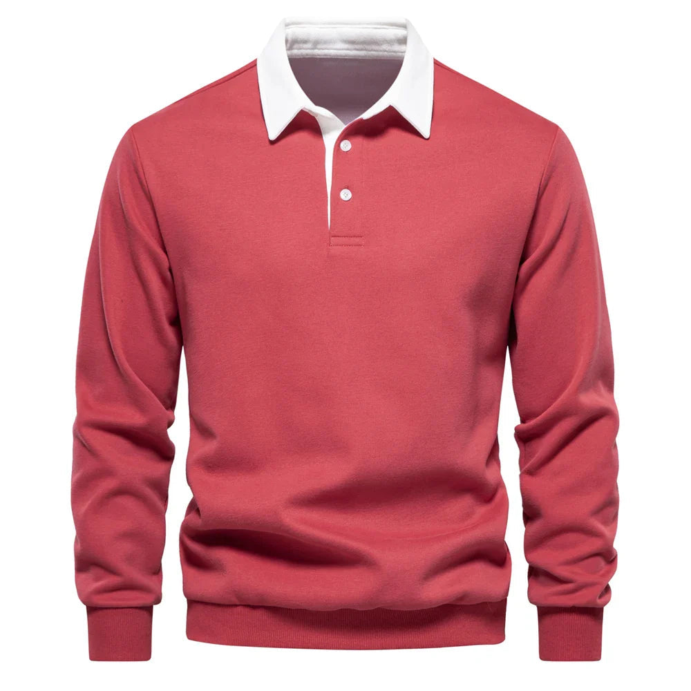 Image of Axel | Men's Long Sleeve Polo Sweater