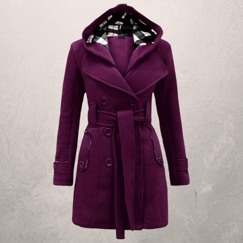 Belted Winter Coat with Hood