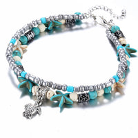 (BEST SELLER) Handmade Turtle & Ocean Anklet