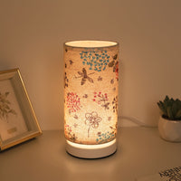 Fabric Floral Cylinder Lamp for Ambient Lighting