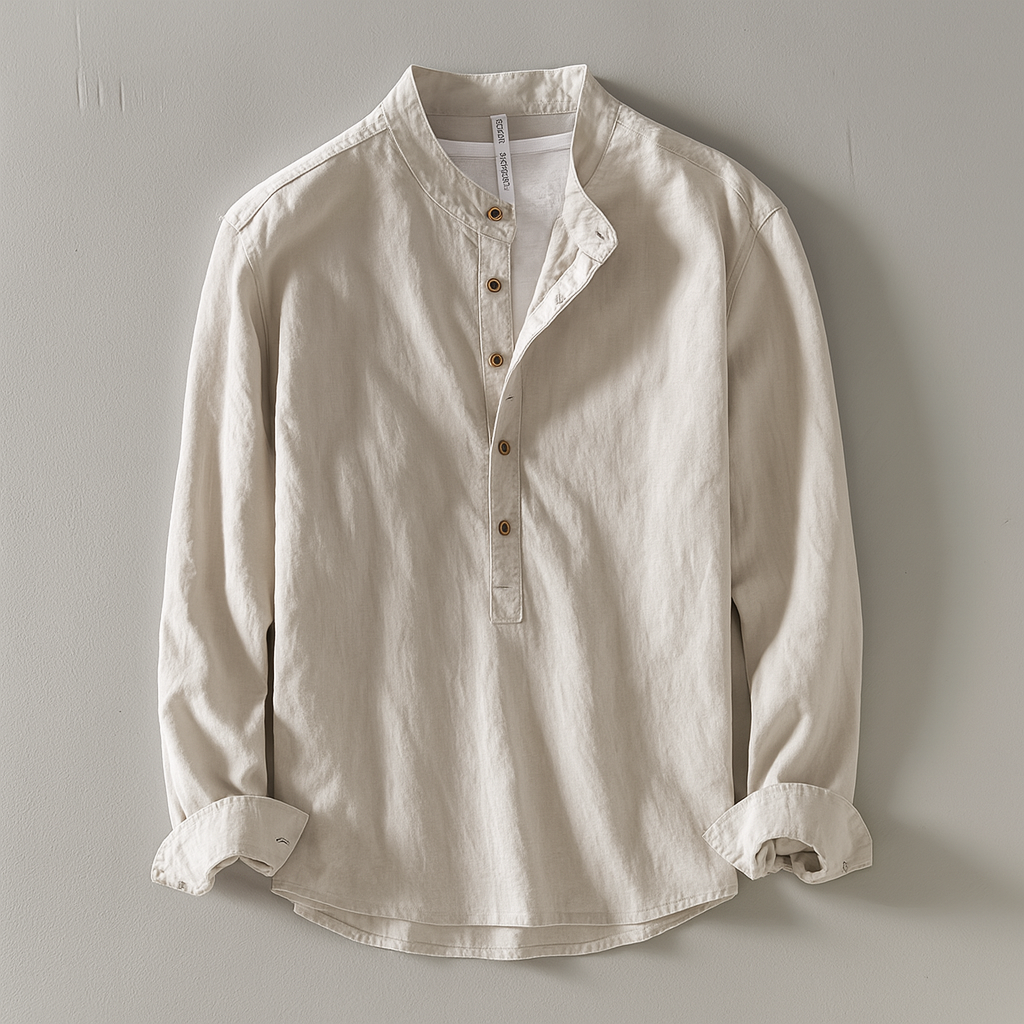 Image of Brad | Men's Long Sleeve Henley Shirt