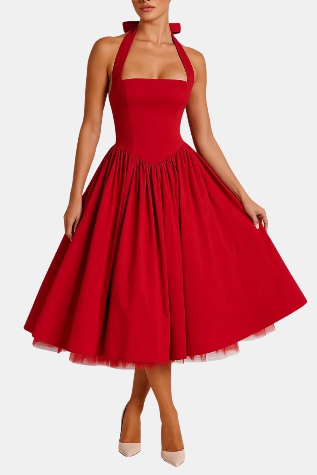 Image of Bridget | Women's Sleeveless A-Line Midi Dress