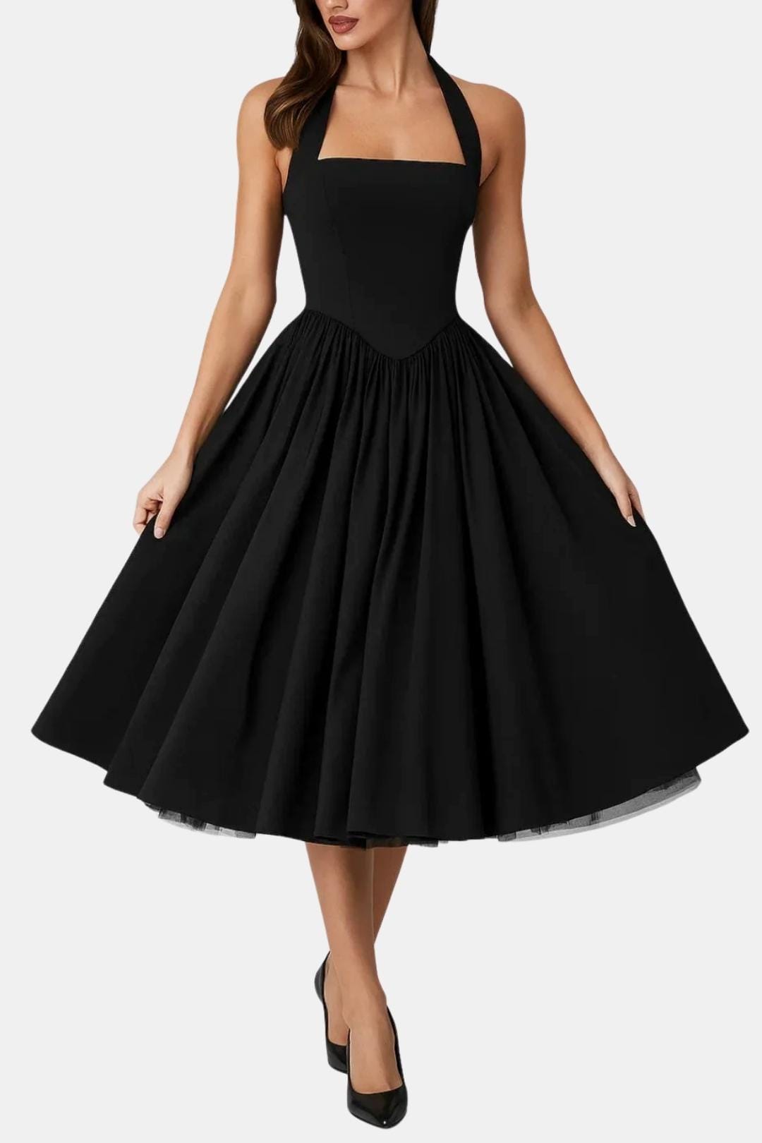 Image of Bridget | Women's Sleeveless A-Line Midi Dress