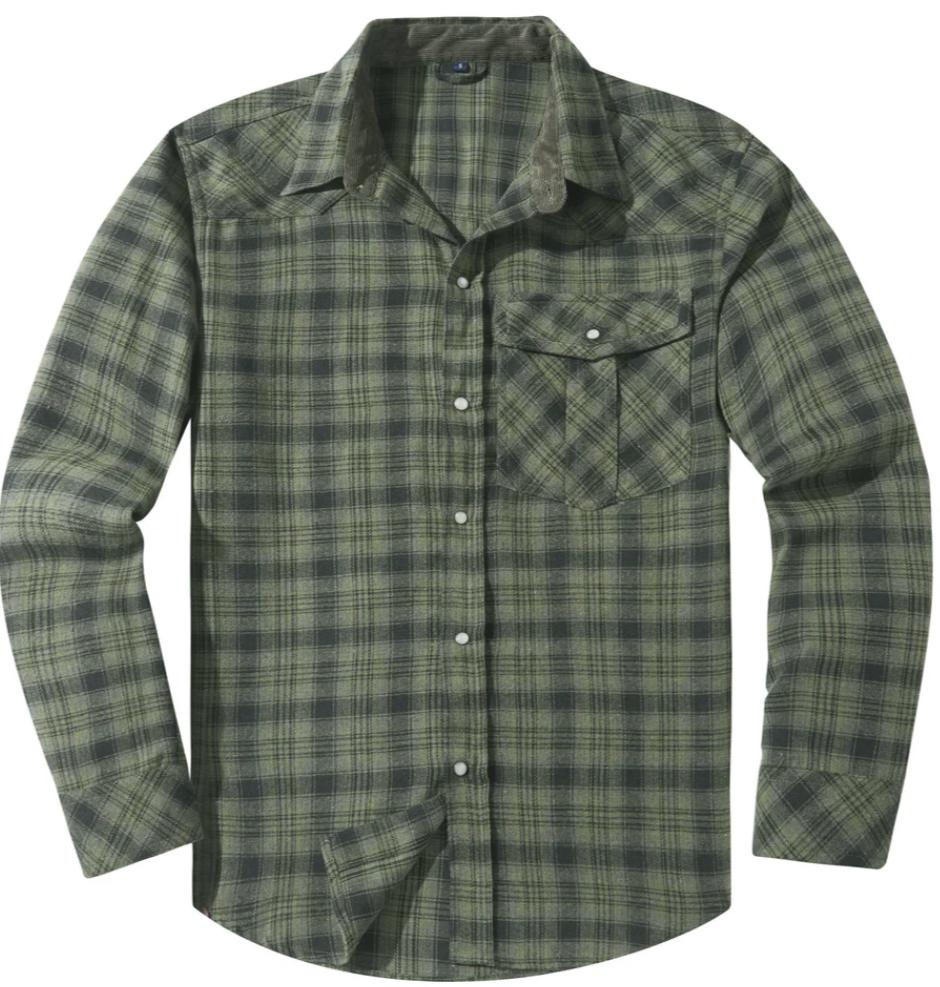 Image of Brody | Men's Long Sleeve Plaid Shirt