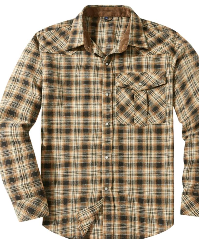 Image of Brody | Men's Long Sleeve Plaid Shirt