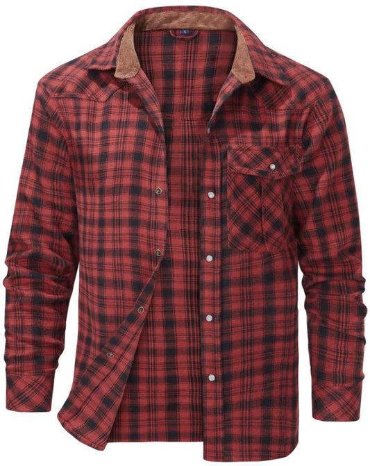 Image of Brody | Men's Long Sleeve Plaid Shirt