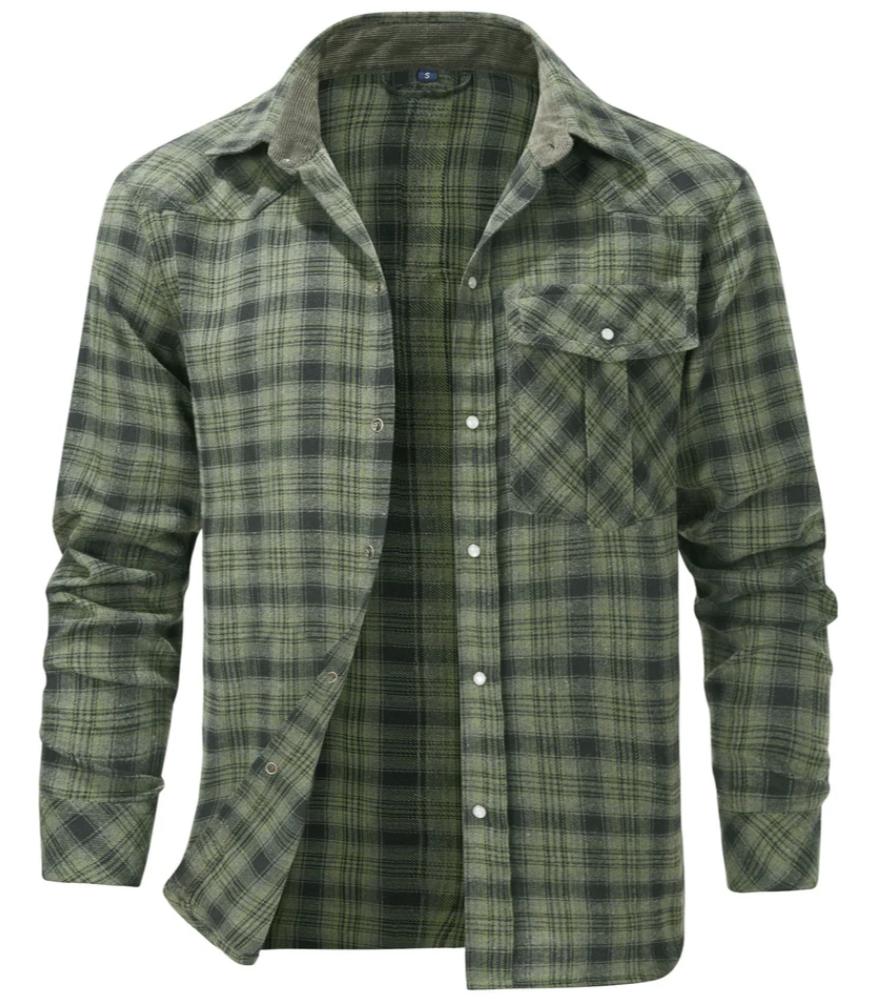 Image of Brody | Men's Long Sleeve Plaid Shirt