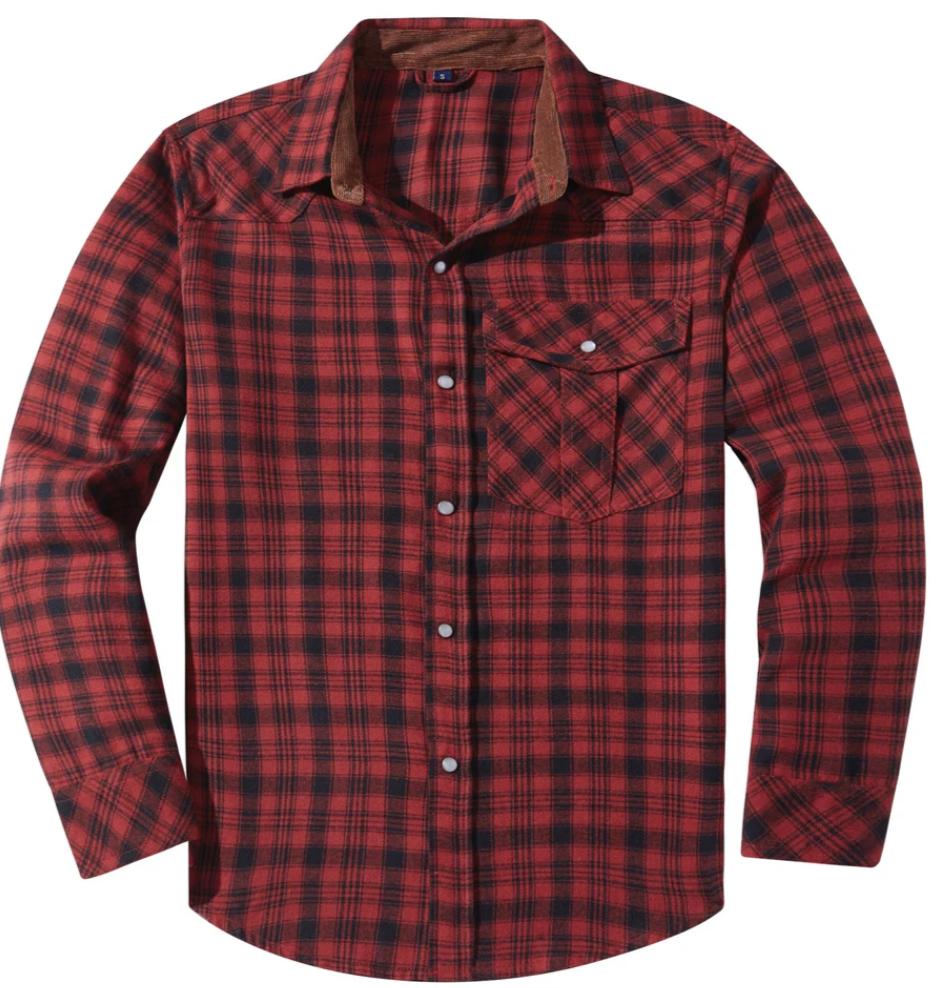 Image of Brody | Men's Long Sleeve Plaid Shirt