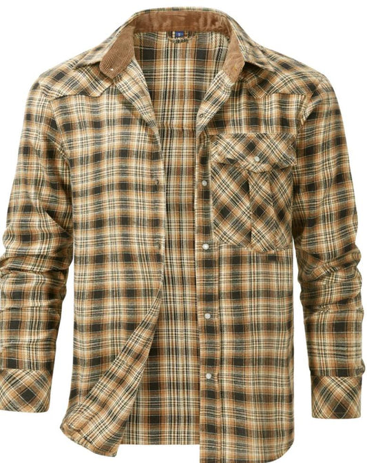 Image of Brody | Men's Long Sleeve Plaid Shirt