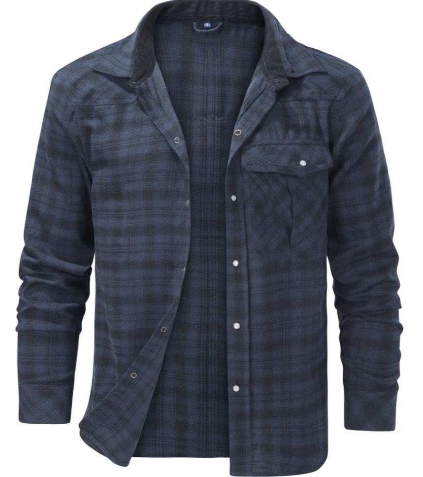 Image of Brody | Men's Long Sleeve Plaid Shirt