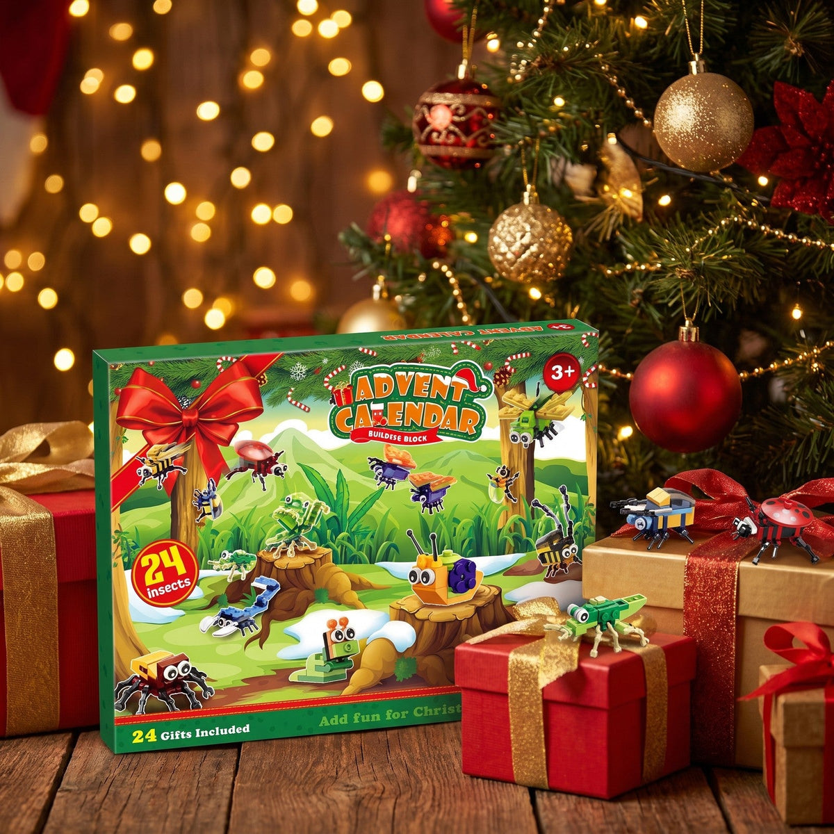 Bug and Insect Advent Calendar for Kids, 24 Brick Builds plus 2 Secret Builds