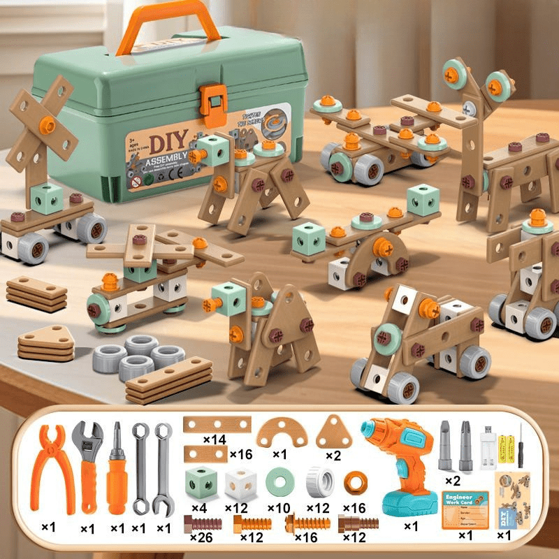 BUILDMASTER – 100-piece tool set for creative children aged 3 and up