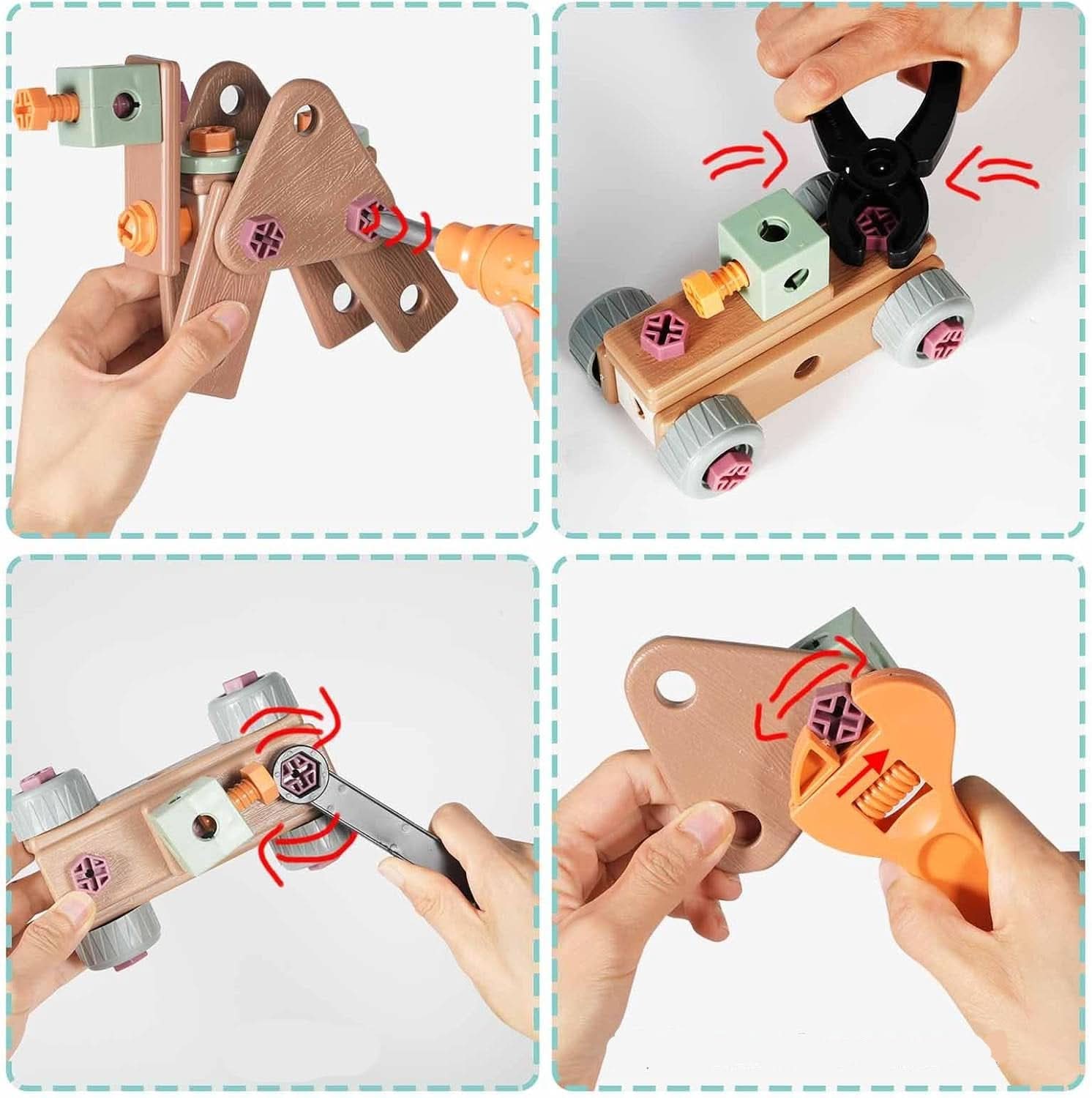 BUILDMASTER – 100-piece tool set for creative children aged 3 and up