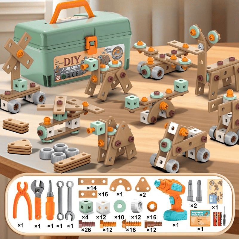 BUILDMASTER – 100-piece tool set for creative children aged 3 and up