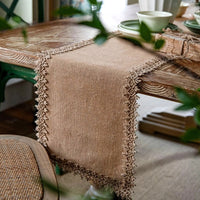 Natural Jute Table Runner - Boho Chic Style