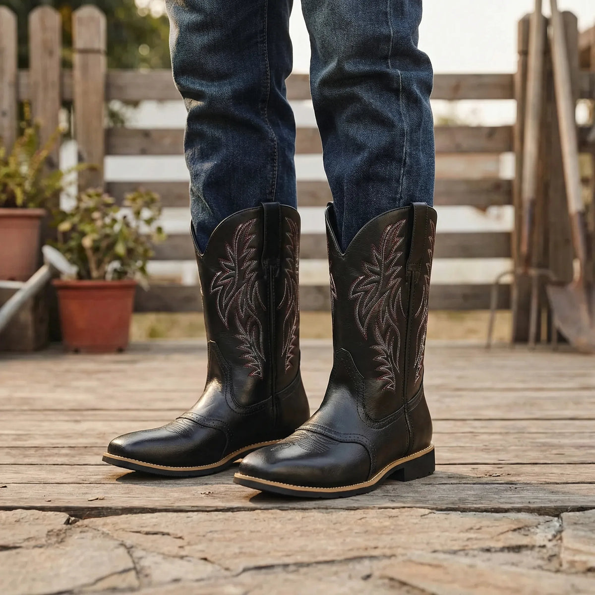 Calf-Length Cowboy Boots