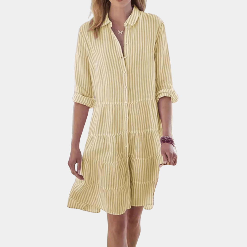 Image of Camille | Women's Tiered Shirt Mini Dress