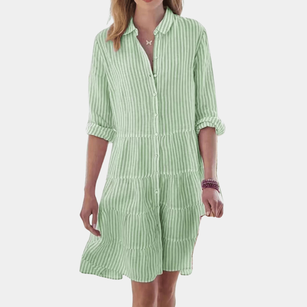 Image of Camille | Women's Tiered Shirt Mini Dress