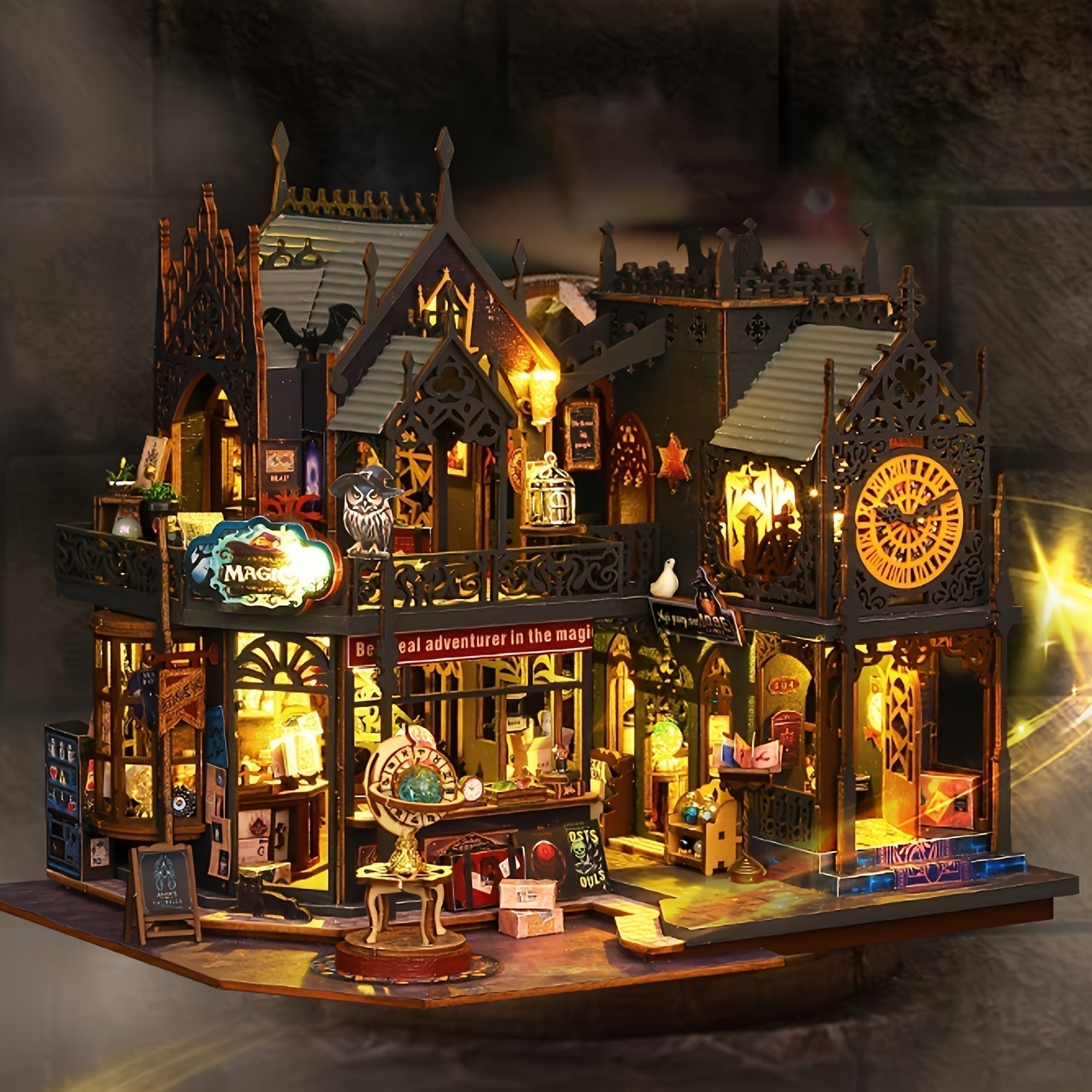 Captivating Book House – 3D Wooden Puzzle with Magical Lighting