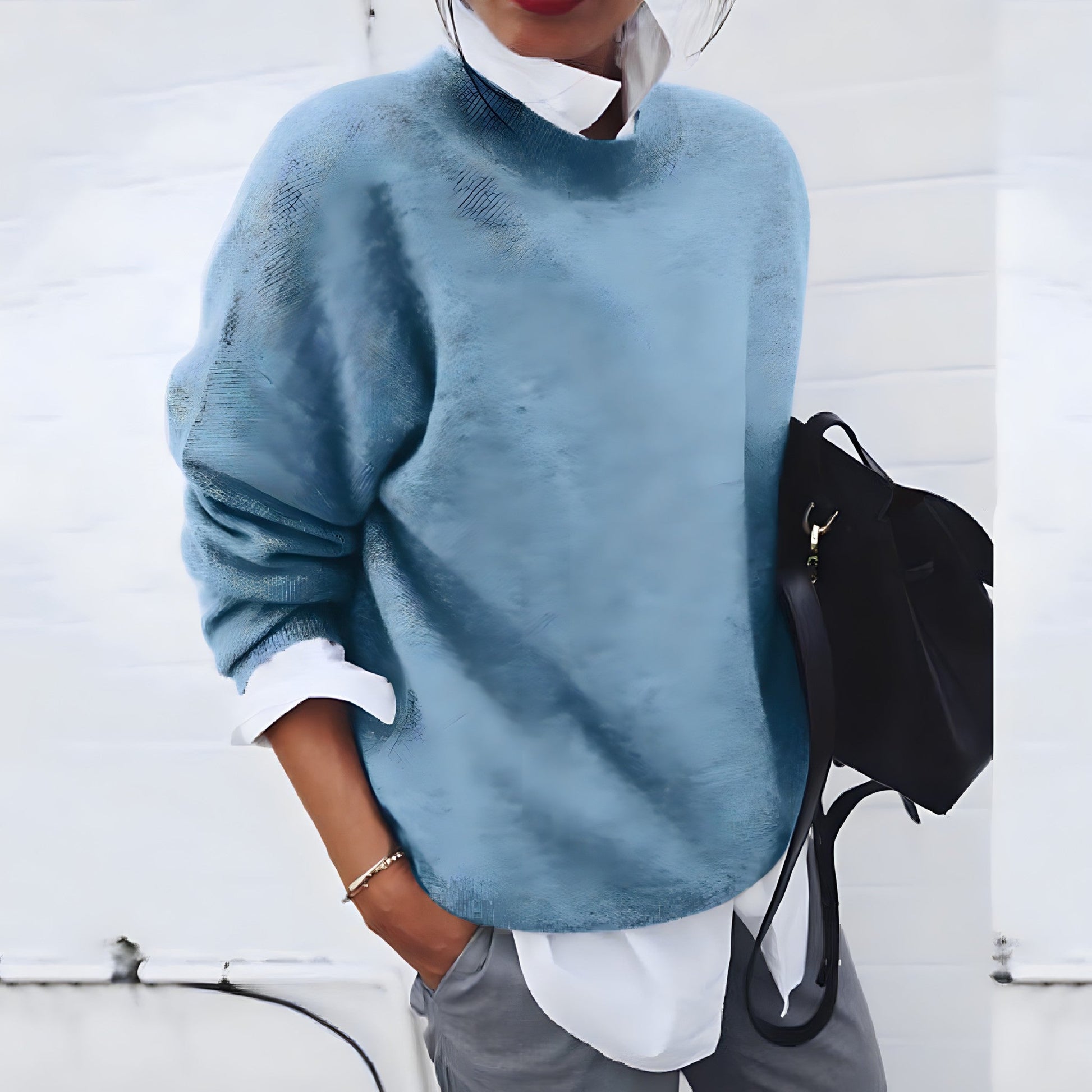 Image of Carla | Women's Oversized Crew Neck Long Sleeve Sweater
