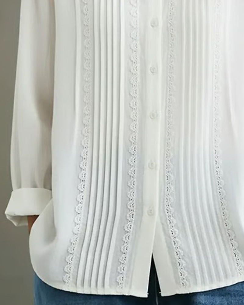 Image of Cassandra | Women's Button-Down Long Sleeve Blouse