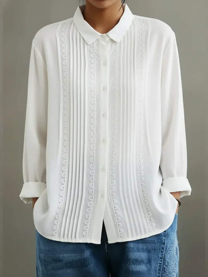 Image of Cassandra | Women's Button-Down Long Sleeve Blouse