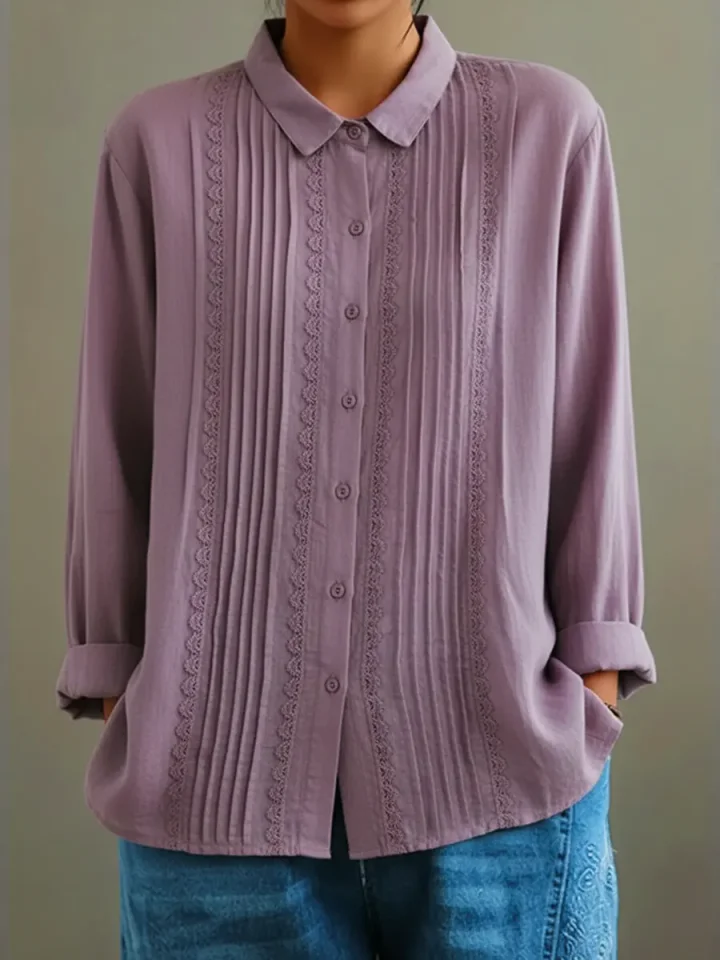 Image of Cassandra | Women's Button-Down Long Sleeve Blouse