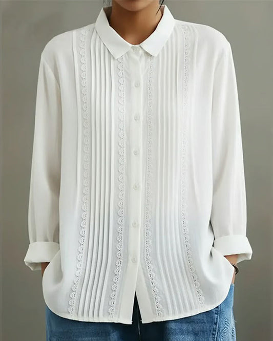 Image of Cassandra | Women's Button-Down Long Sleeve Blouse