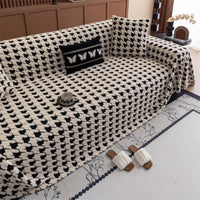 Cavalli Plush Houndstooth Sofa Protector