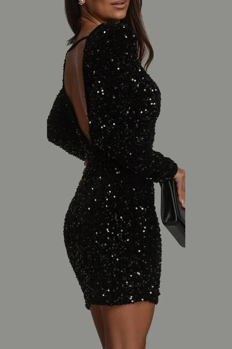 Chic Winter Party Dress with Backless Cut for Women | Wearclo Fashion