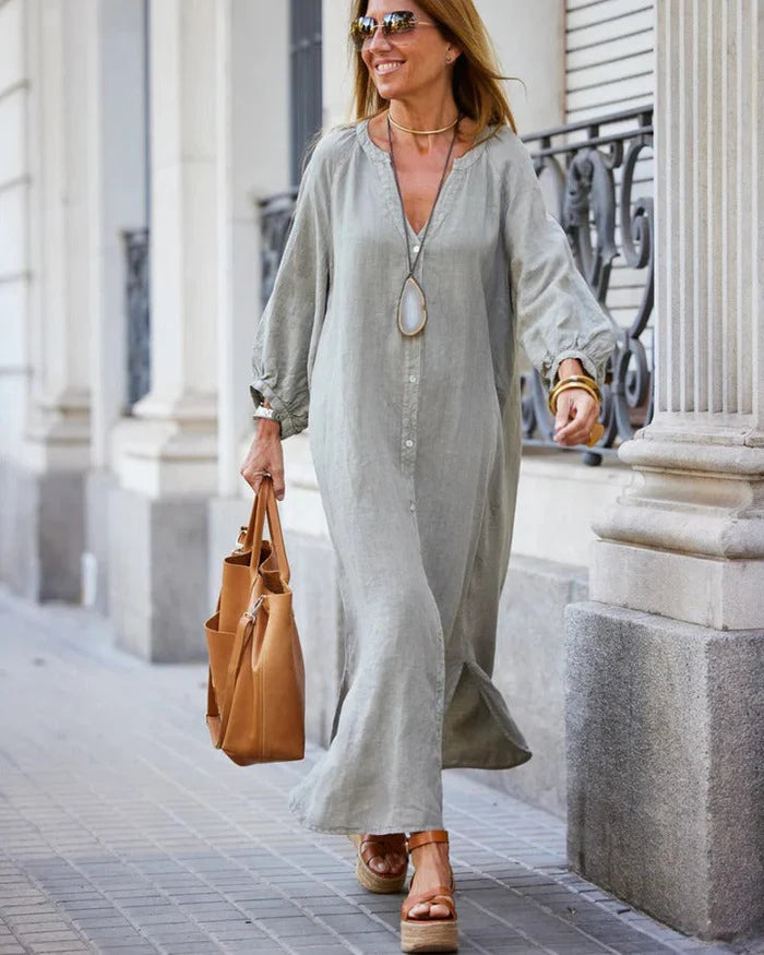 Image of Christine | Women's Long Sleeve Button Down Maxi Dress