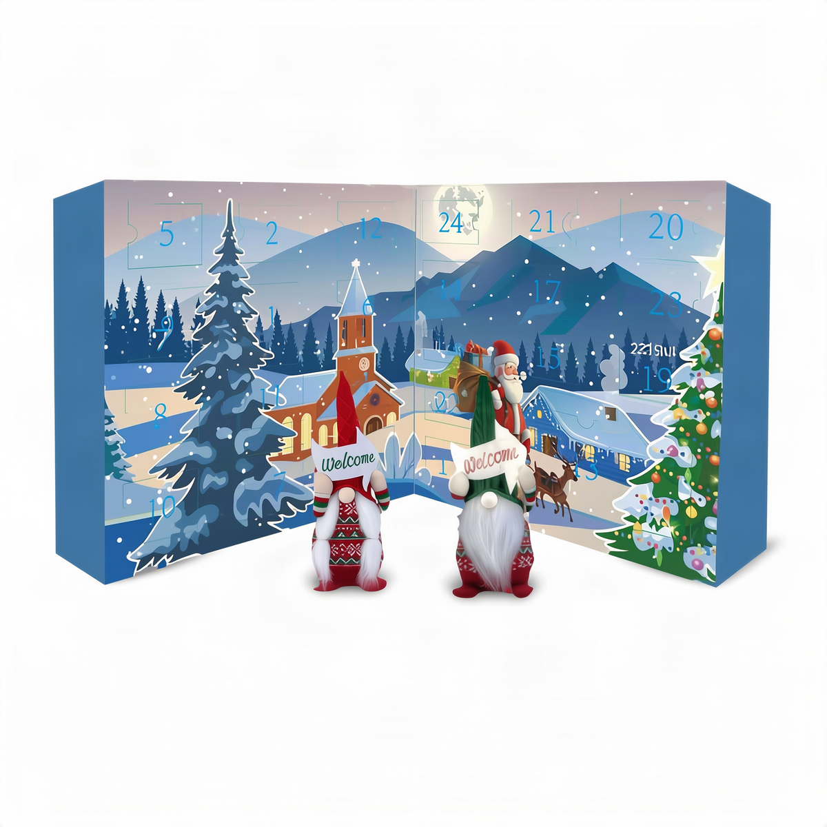 Christmas Gnome Advent Calendar, 24 Pieces