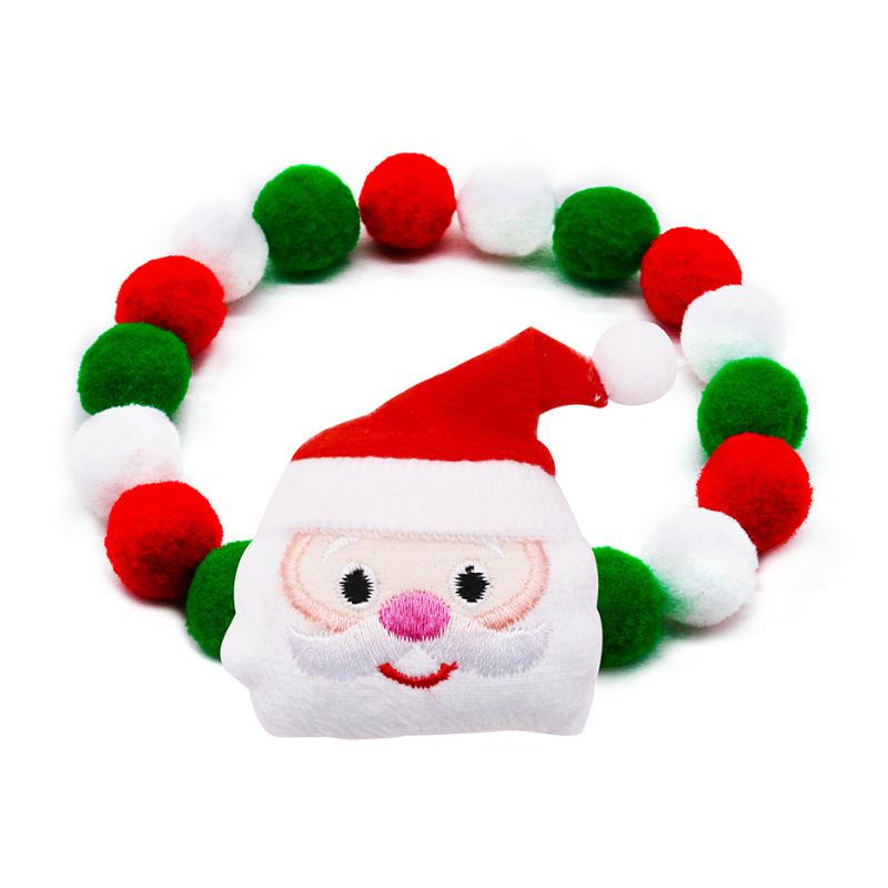 Christmas Pom-Pom Pet Collar