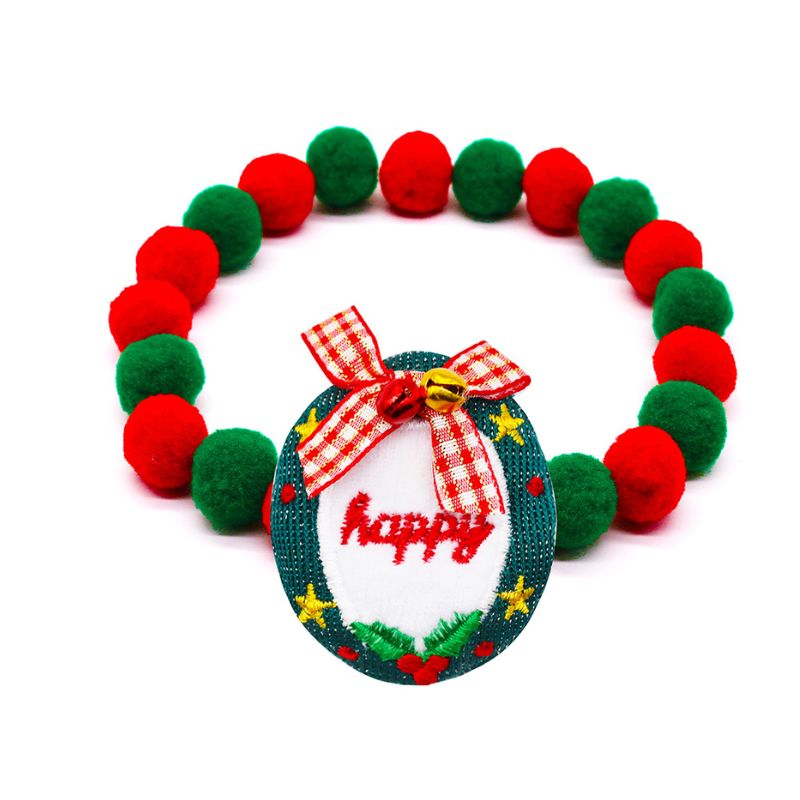 Christmas Pom-Pom Pet Collar