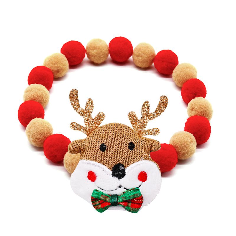 Christmas Pom-Pom Pet Collar