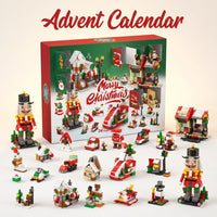 Christmas Village Brick Advent Calendar, 28 Builds 6-in-1, Nutcracker, Sleigh or Tree Set
