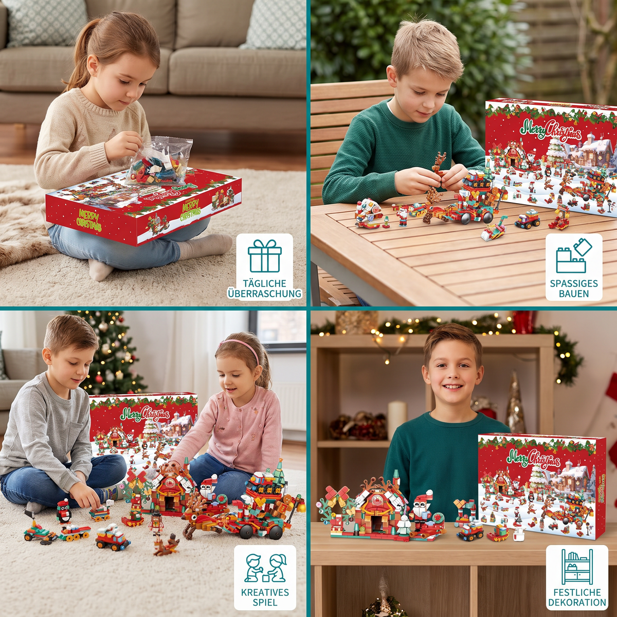 Christmas Village Building Block Advent Calendar – 24 Days Filled with Christmas Joy