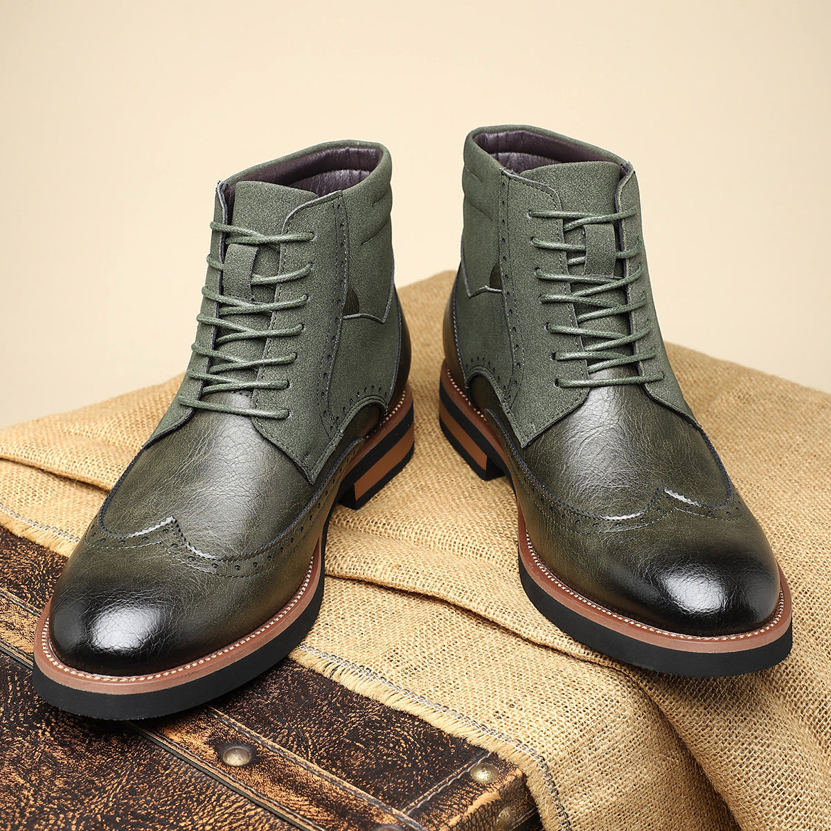 Image of Christopher | Men's Wingtip Lace-Up Ankle Boots