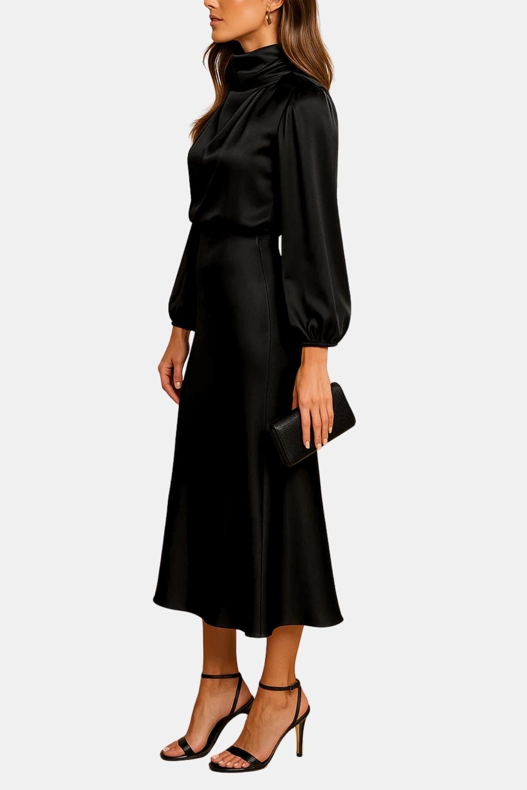 Image of Christy | Women's Long Sleeve A-Line Midi Dress