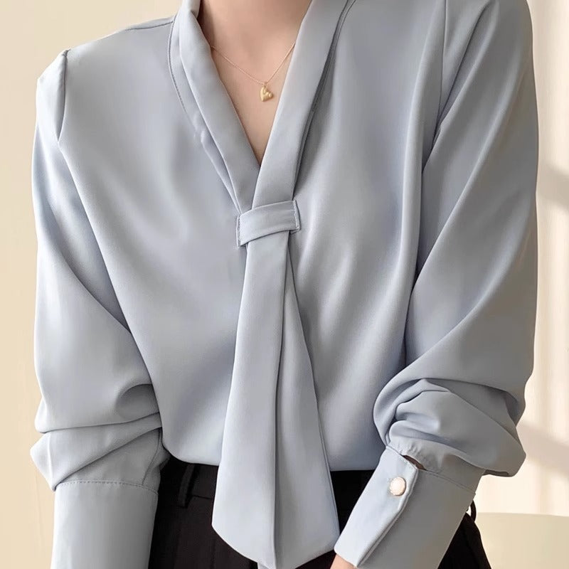 Image of Christy | Women's Tie Neck Blouse