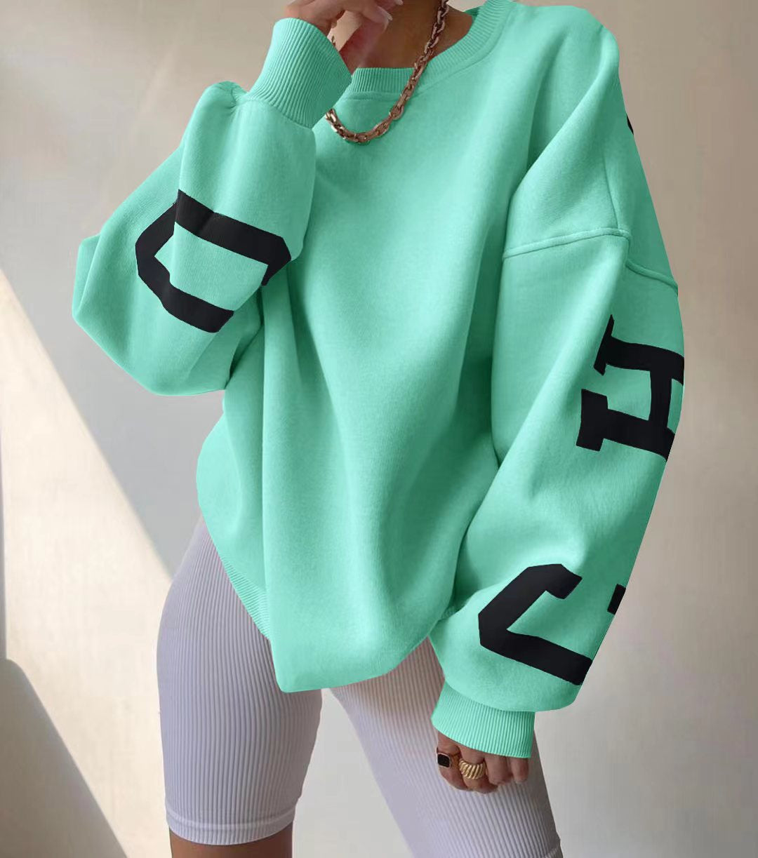 Clara - Oversized Casual Sweatshirt with Original Print