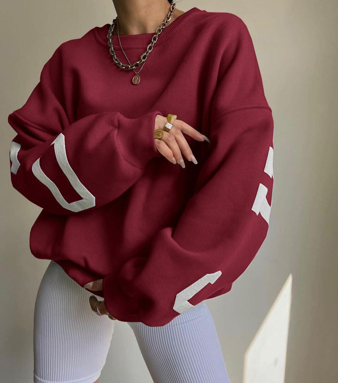 Clara - Oversized Casual Sweatshirt with Original Print