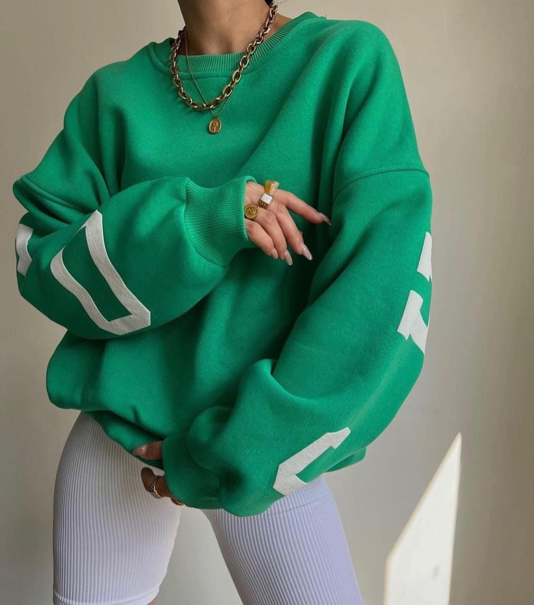 Clara - Oversized Casual Sweatshirt with Original Print