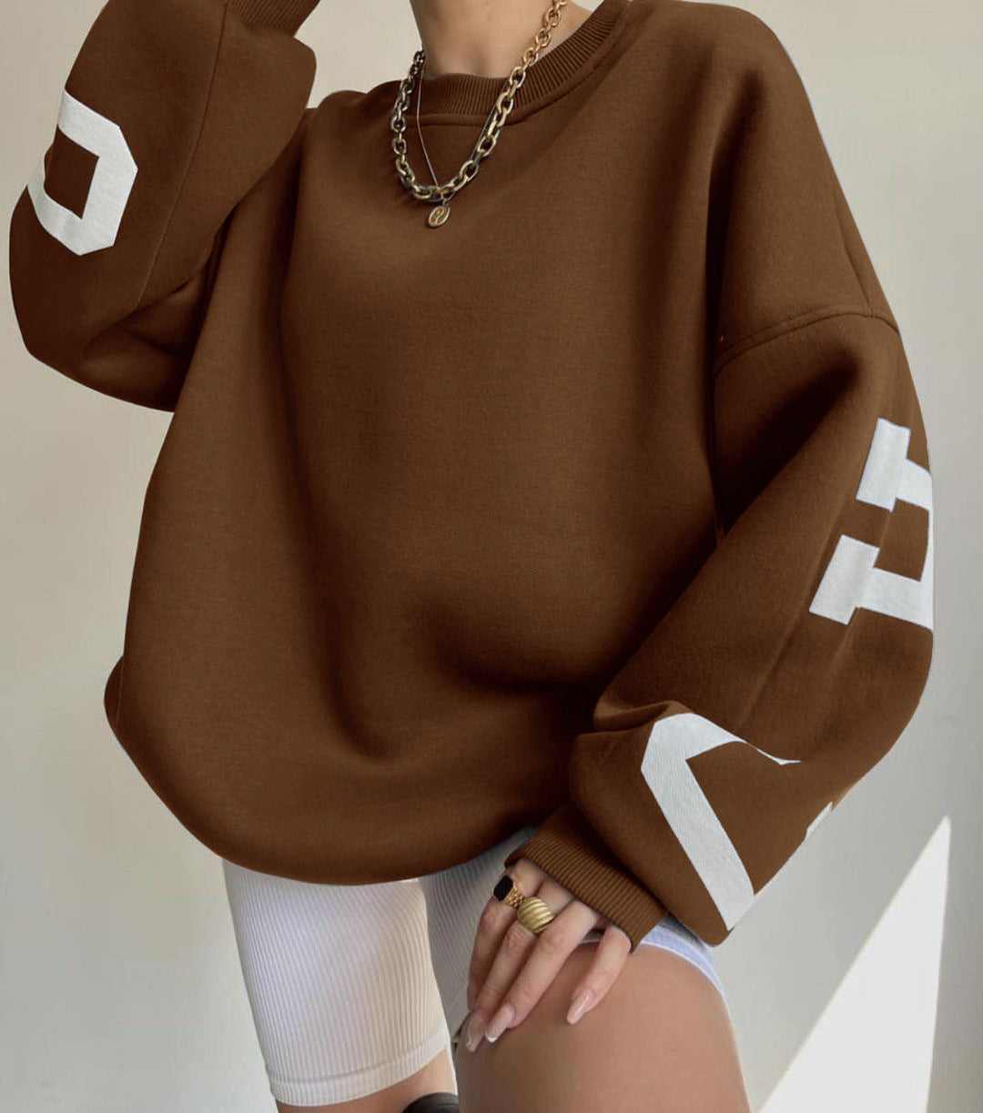 Clara - Oversized Casual Sweatshirt with Original Print
