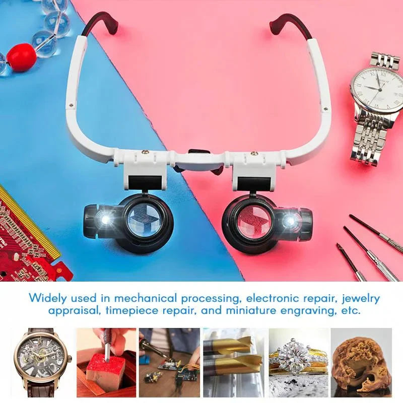 ClaritySight Pro LED Magnifier Glasses With 8x, 15x, and 23x Zoom