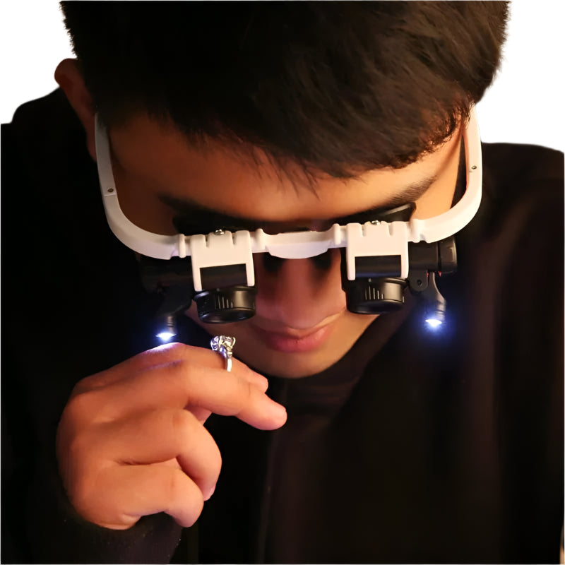 ClaritySight Pro LED Magnifier Glasses With 8x, 15x, and 23x Zoom